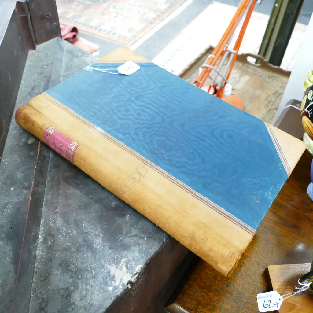 EARLY 20THC 'CASH BOOK' 3/4 LEATHER BOUND Image 1++