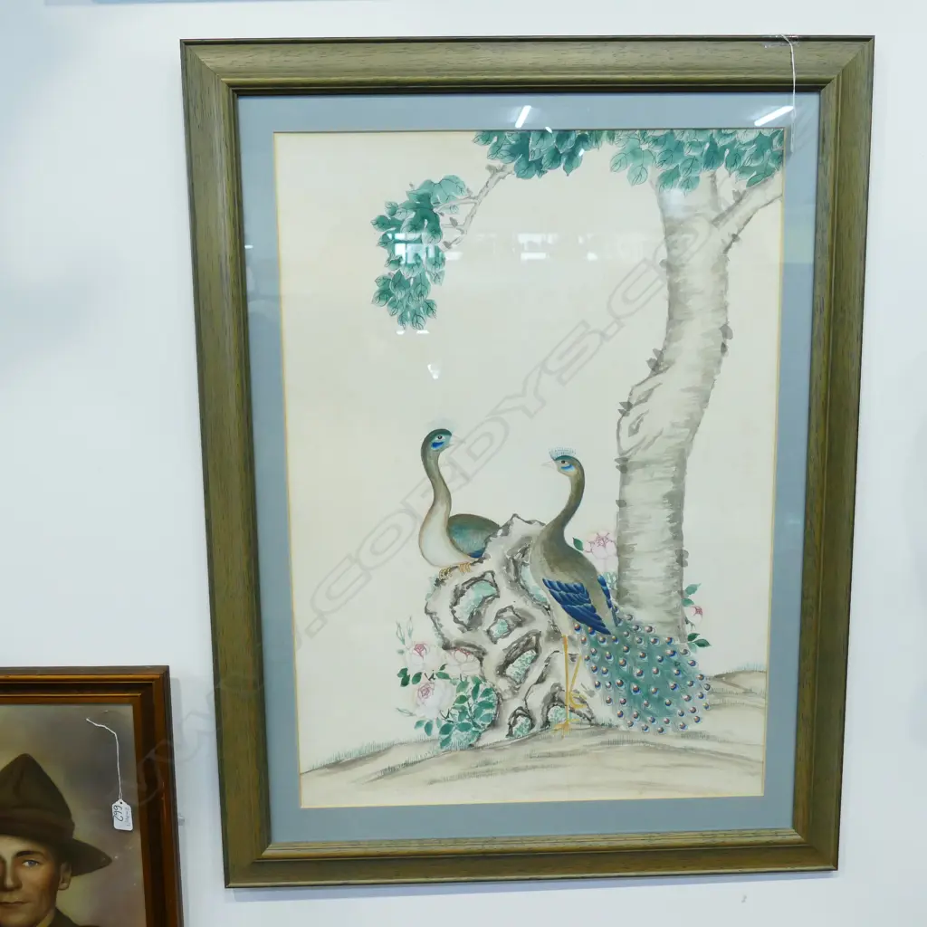 FRAMED ORIENTAL W/COLOUR 720 X 940 MM Image 1++