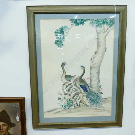 FRAMED ORIENTAL W/COLOUR 720 X 940 MM