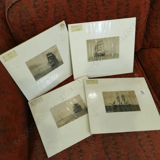 4 LATE 19th -EARLY 20thC NZ PHOTOGRAPHS SAILING SHIPS