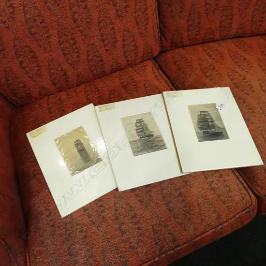 3 LATE 19th -EARLY 20thC PHOTOGRAPHS SAILING SHIPS NZ