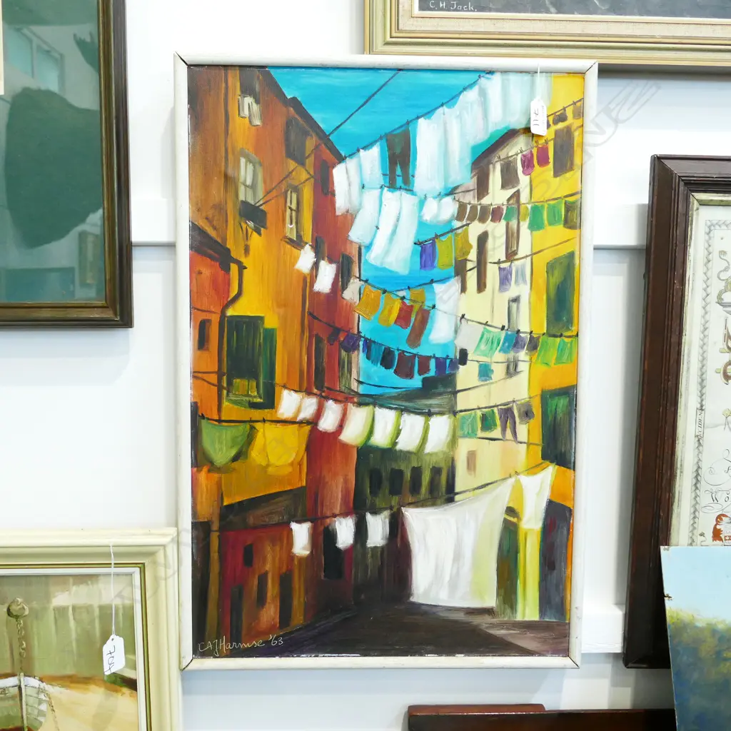 OIL PAINTING - CLOTHES LINES Image 1++