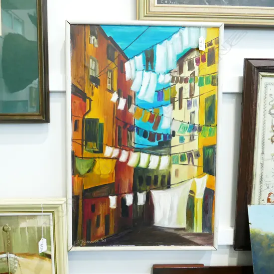 OIL PAINTING - CLOTHES LINES