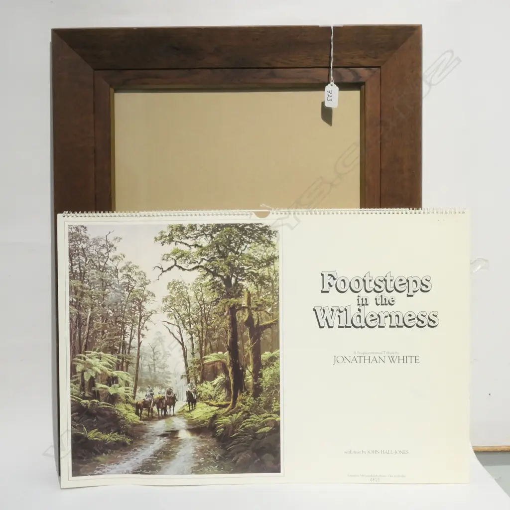 OAK FRAME WITH J WHITE CALENDAR H 690 MM  Image 1++