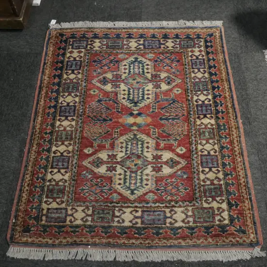 PERSIAN HAND KNOTTED RUG ALL WOOL 1120 x 910 MM