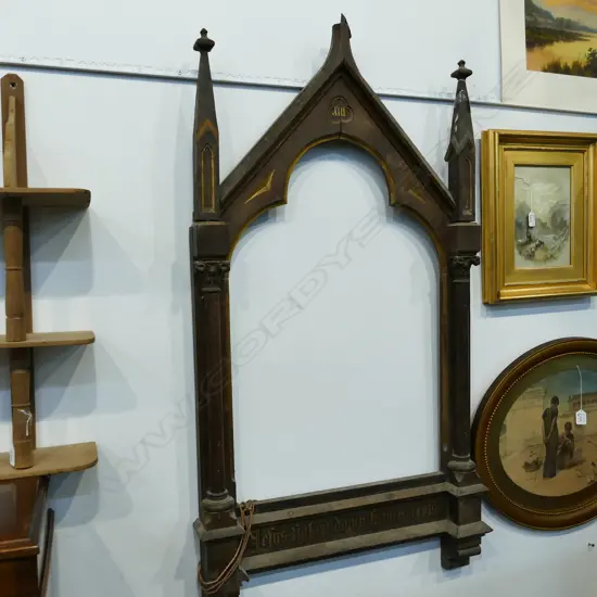 19THC CHURCH TABERNACLE FRAME 'JESUS TAKEN...