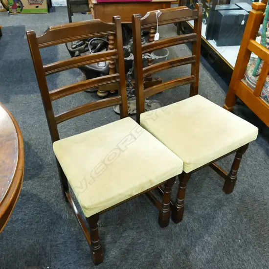 2 LADDER BACK CHAIRS