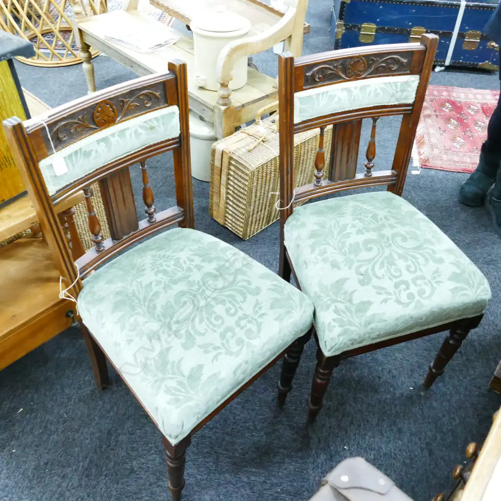 PR OF EDWARDIAN DINNING CHAIRS Image 1++
