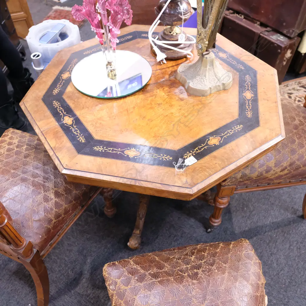 VICTORIAN OCTAGONAL TABLE W.900mm Image 1++
