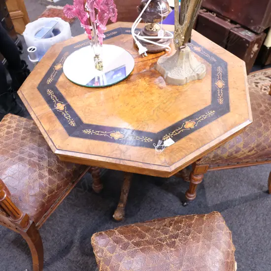 VICTORIAN OCTAGONAL TABLE W.900mm
