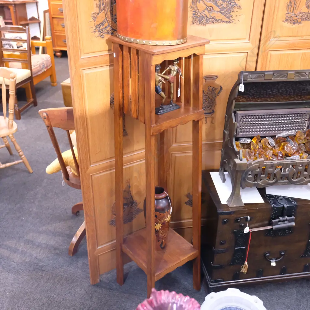 OAK PLANT STAND H 610 MM Image 1++