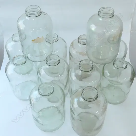 2 BOXES LARGE GLASS PRESERVING JARS