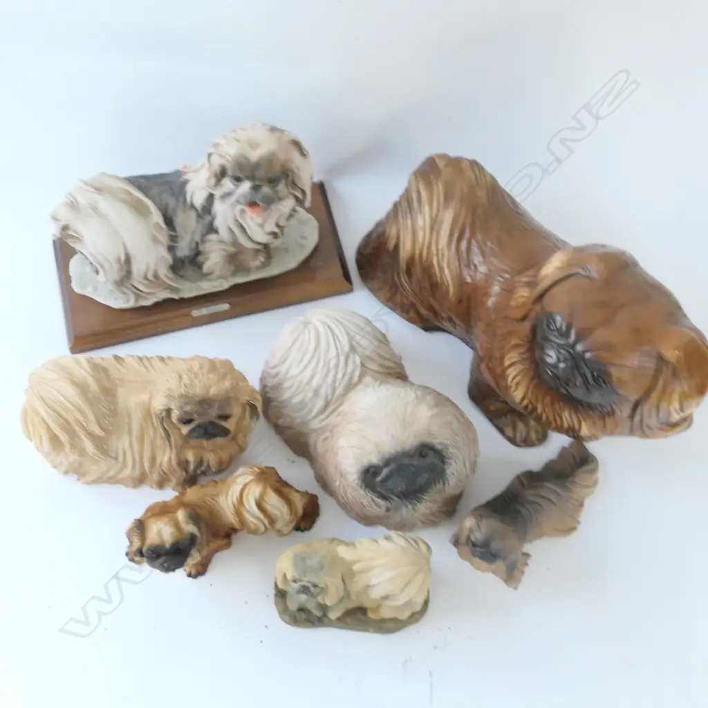 LOT ASST LARGE COLLECTABLE PEKINGESE DOGS Image 1++