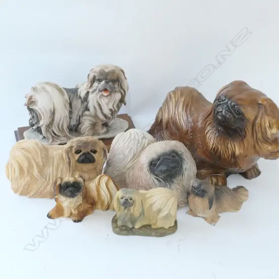 LOT ASST LARGE COLLECTABLE PEKINGESE DOGS