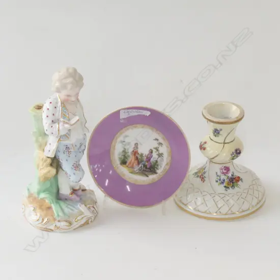 ASST CHINA - LAMP VASE / CANDLESTICK / DISH