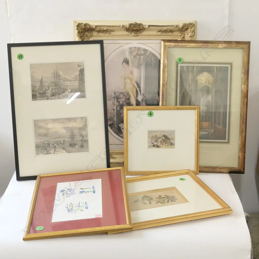 LOT ASST INCL. HAND COLOURED PRINTS ETC Image 1++