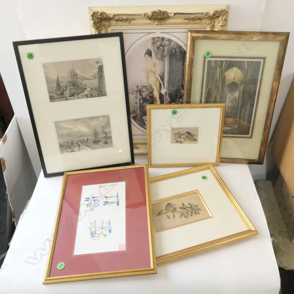 LOT ASST INCL. HAND COLOURED PRINTS ETC Image 1++