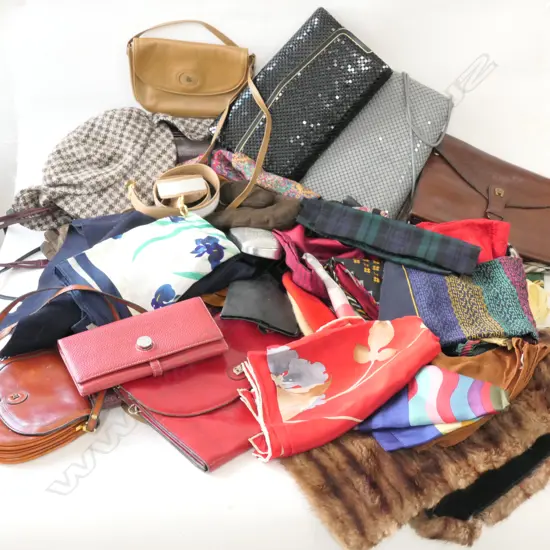 GOOD BIG BOX OF SCARVES/HANDBAGS/HATS/GLOVES