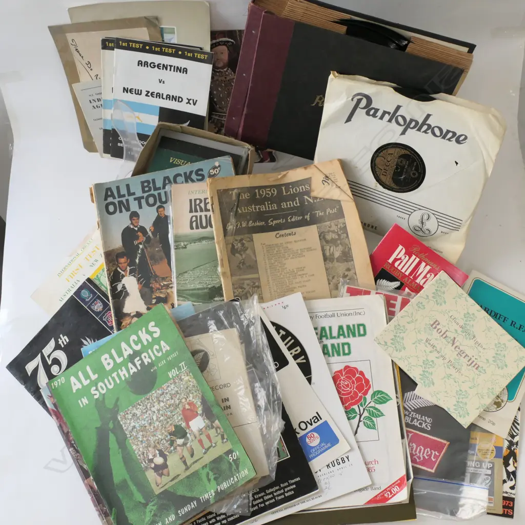 BOX OF RECORDS AND PRINTED EPHEMERA Image 1++