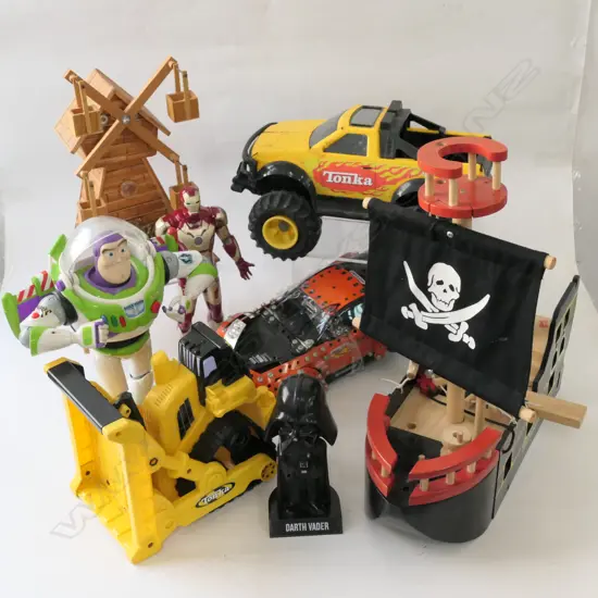 BOX ASST TOYS INCL TONKA