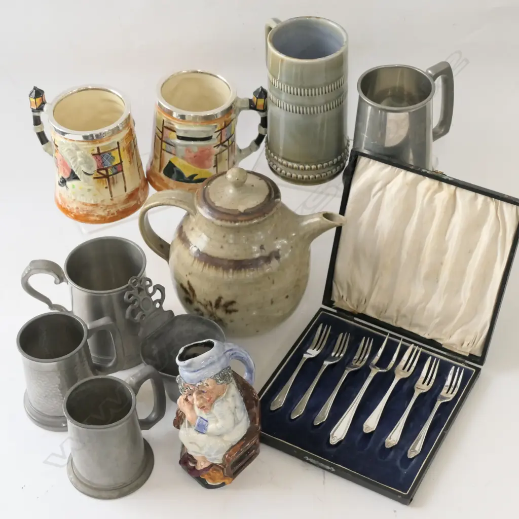ASSORTED TANKARDS INCLUDING SCROOGE TOBY JUG ETC Image 1++