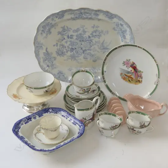 BOX LOT ASSORTED CHINA INCLUDING JOHNSON BROS