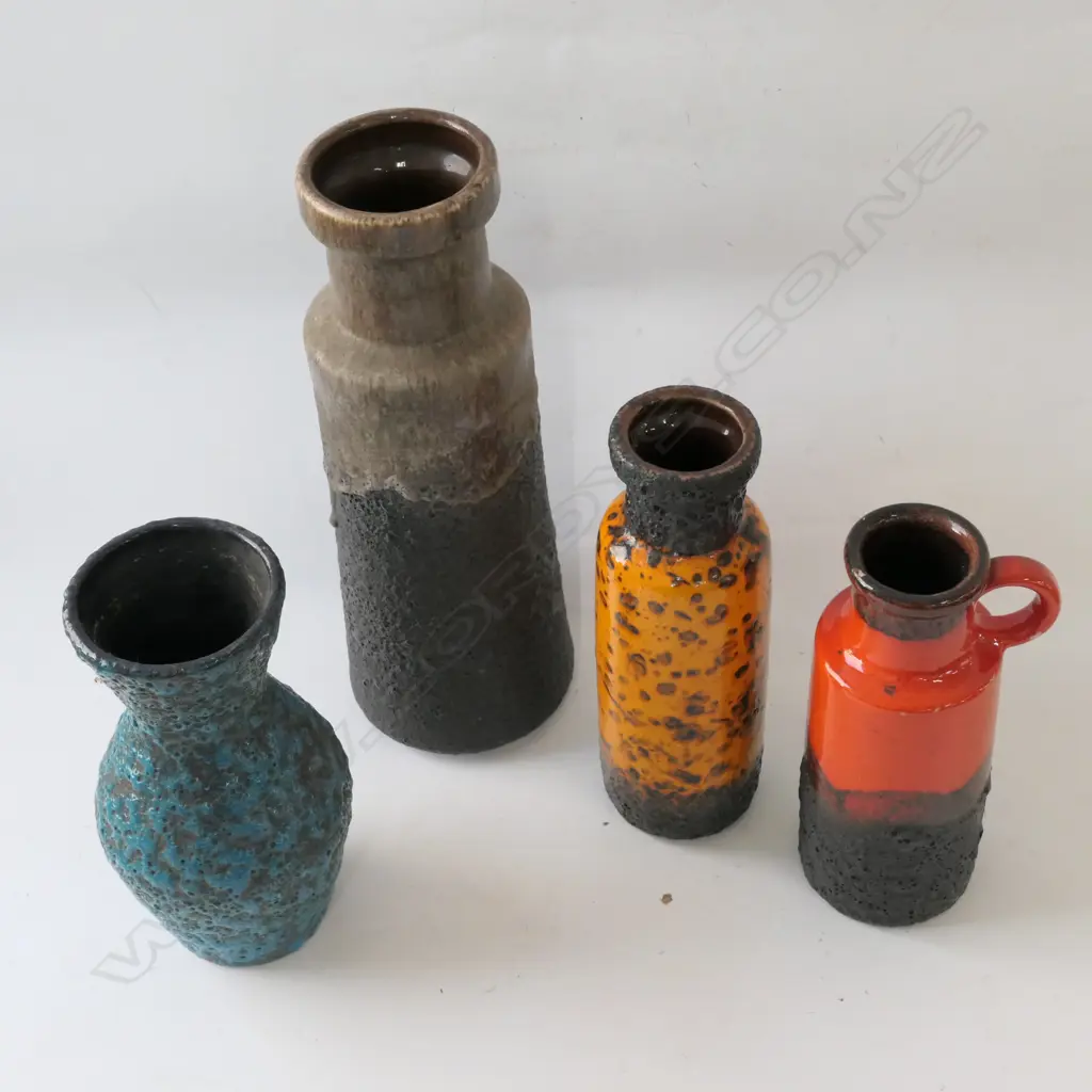 4 GERMAN POTTERY VASES - LARGEST H. 320MM Image 1++