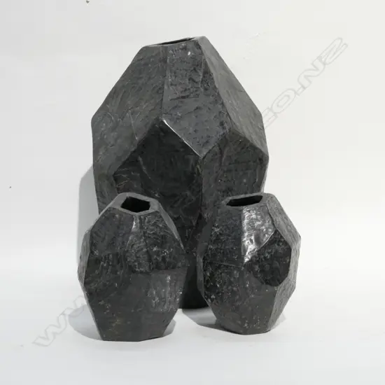 3 'KRYPTO' VASES BY LANE CRAWFORD RRP $3280