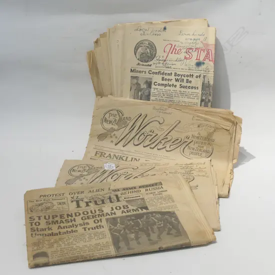 OLD NZ NEWSPAPERS 'NZ WORKER' 1925. 'STAR' 1947