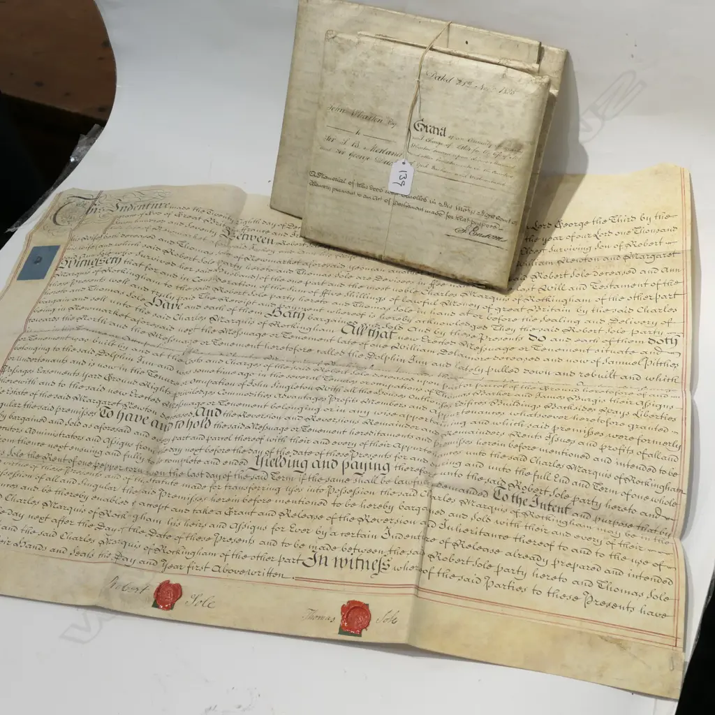 3 1770 BRITISH 1770 INDENTURES Image 1++