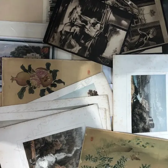 FOLDER MONOGRAMMED CHINESE W/CS ANTIQUE PRINTS ETC