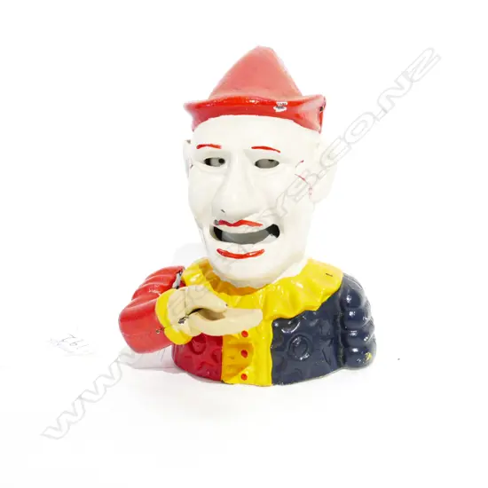 CAST CLOWN MONEY BOX 170MM H