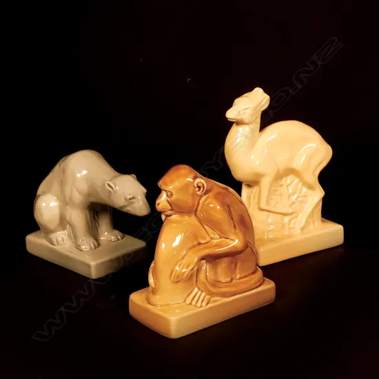 WADE SKEAPING STYLE DEER/POLAR BEAR/MONKEY 1997 260 SETS ONLY MADE WEDGWOOD OBJECTED