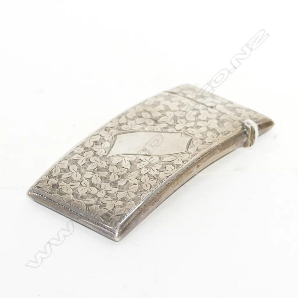 (17690) STERLING SILVER CARD CASE, BIRMINGHAM 1906. 82 x 40mm Image 1++