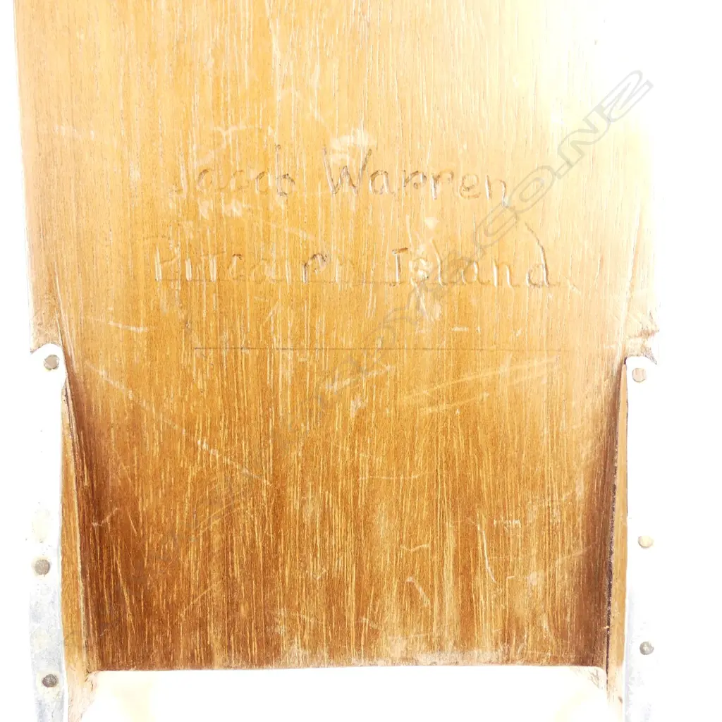 A rare Pitcairn Island souvenir wooden wheelbarrow Image 1++