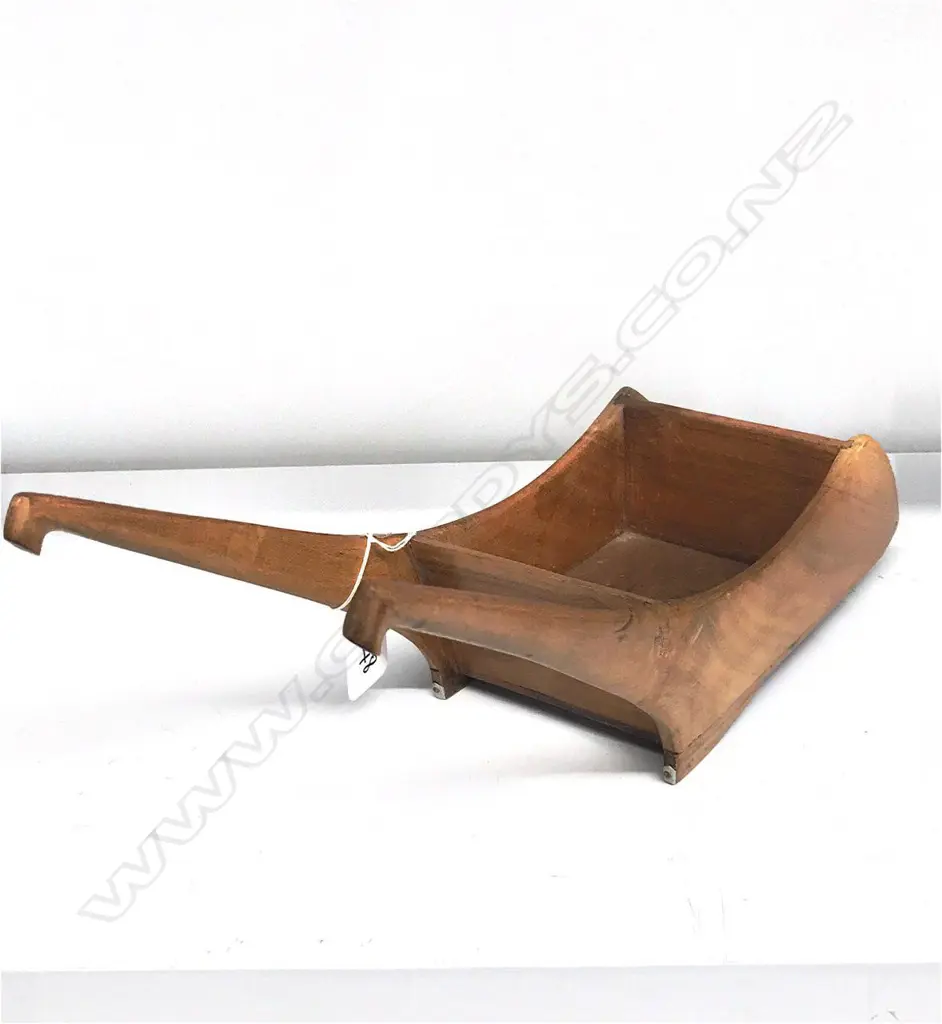 A rare Pitcairn Island souvenir wooden wheelbarrow Image 1++
