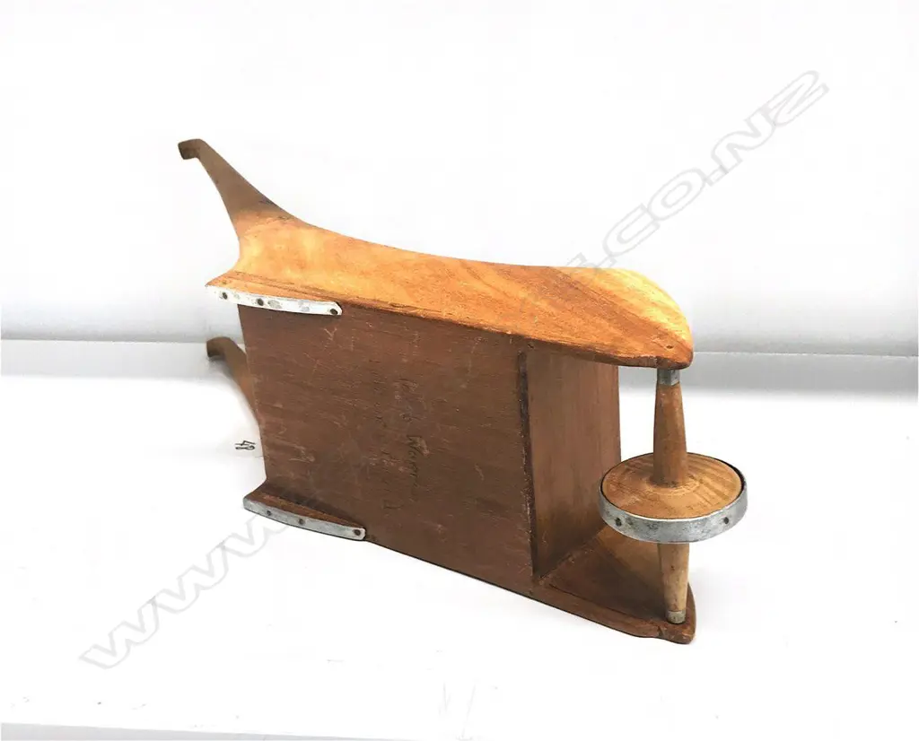 A rare Pitcairn Island souvenir wooden wheelbarrow Image 1++