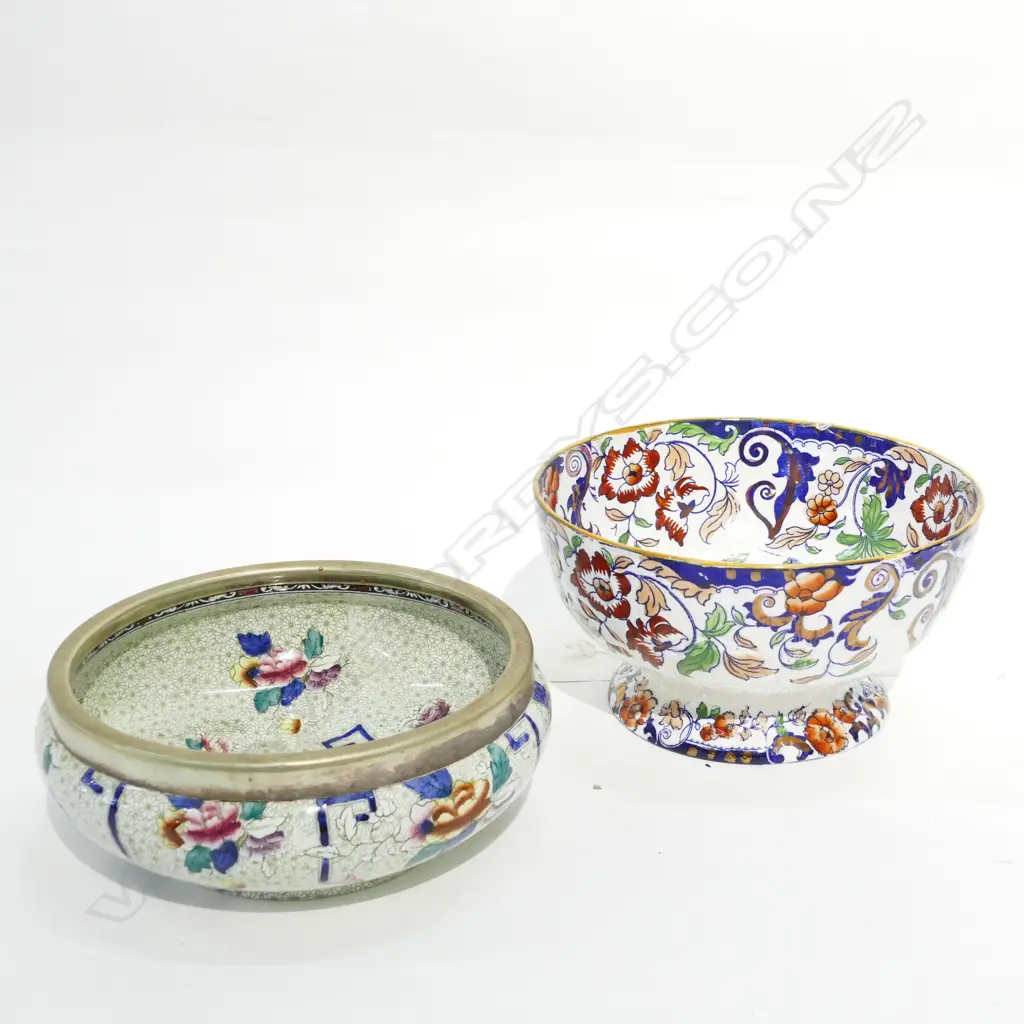 2 IMARI BOWLS; 'CORONA WARE' AND 'AMHERST JAPAN IRONSTONE' Image 1++
