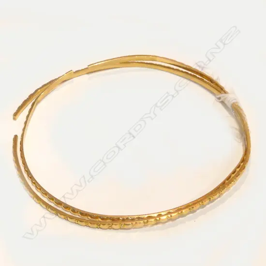 2 X 22CT GOLD BANGLES 13.55GMS A.F