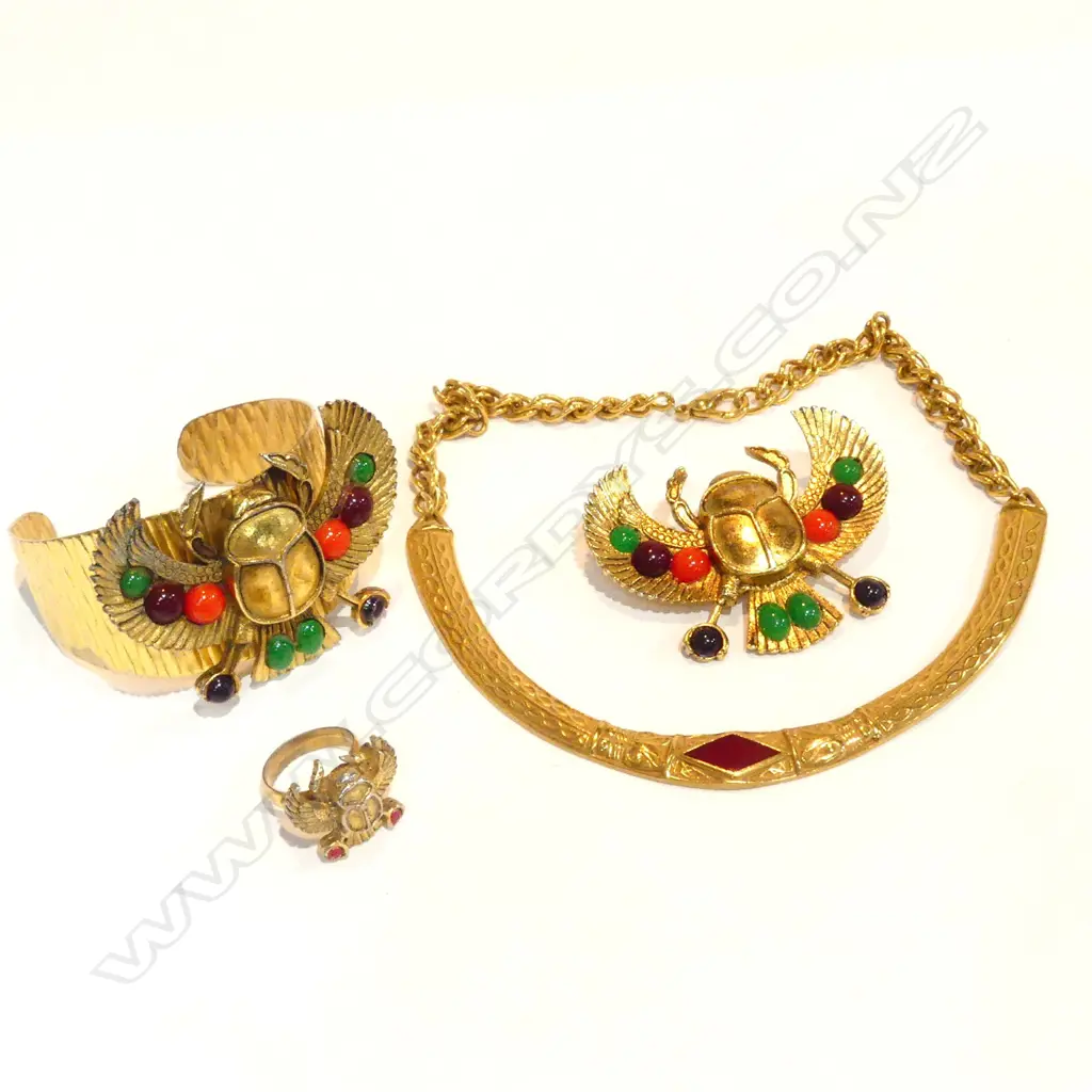 3 1970'S MUSEUM SHOP TUTANKHAMUN JEWELLERY PCES ETC Image 1++