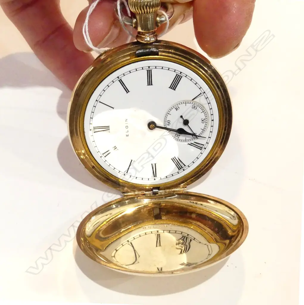 GOLD PLATED POCKET WATCH - WORKING - NO GLASS Image 1++