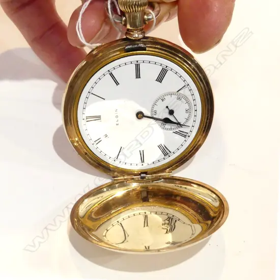 GOLD PLATED POCKET WATCH - WORKING - NO GLASS