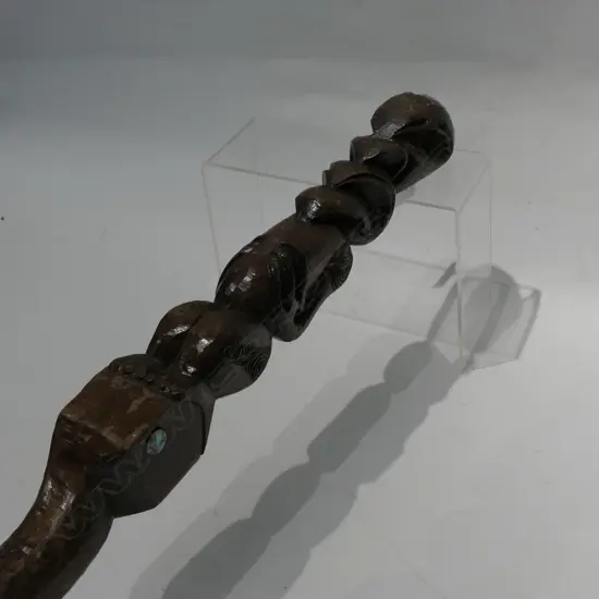 MAORI CARVED SOUVENIR WALKING STICK