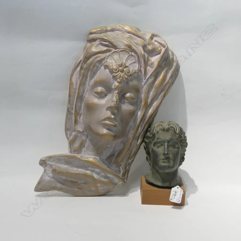 BUST OF DAVID & NOUVEAU WALL ART BOTH  PLASTER  Image 1++