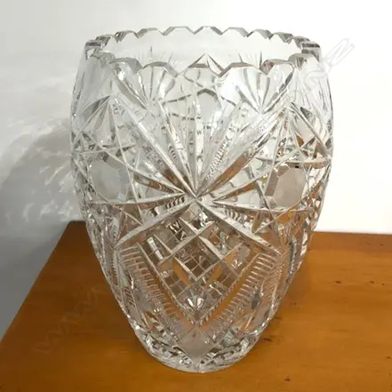 LARGE CUT CRYSTAL VASE H 260MM Image 1++