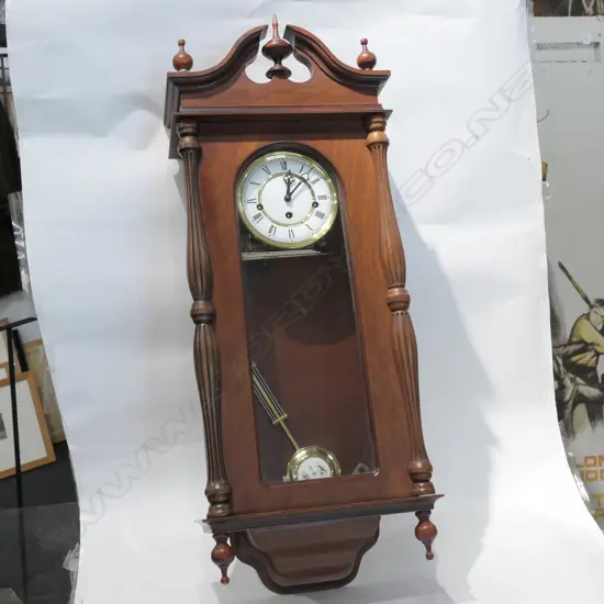 MAHOGANY CASE WALL CLOCK 800 H