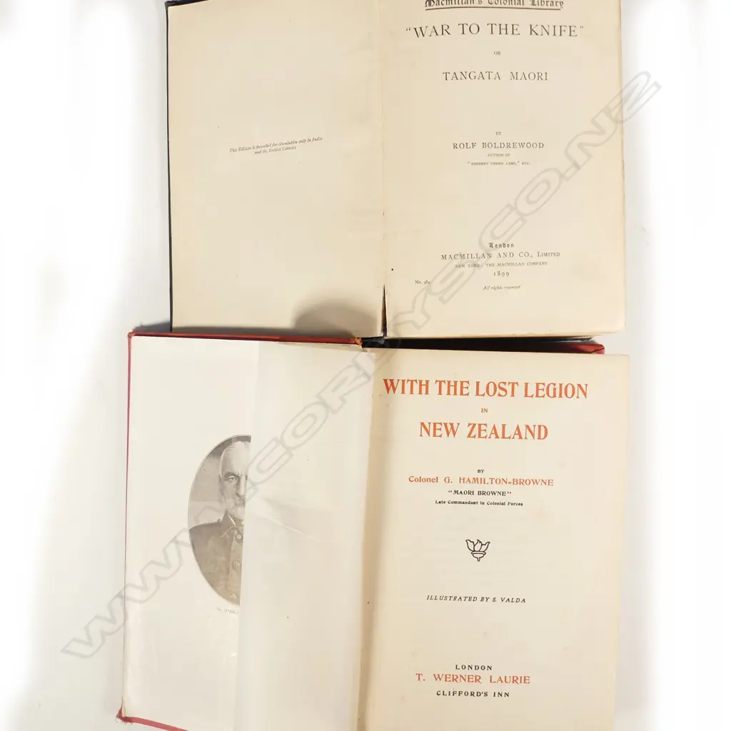 TWO 19TH & EARLY 20TH CENTURY BOOKS,  NEW ZEALAND  WARS (1845-1872) Image 1++