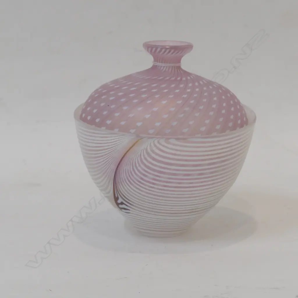 2 IRIDESCENT ART GLASS PCS - ONE KOSTA BODA SGD B VALLIEN DIA. 120MM Image 1++