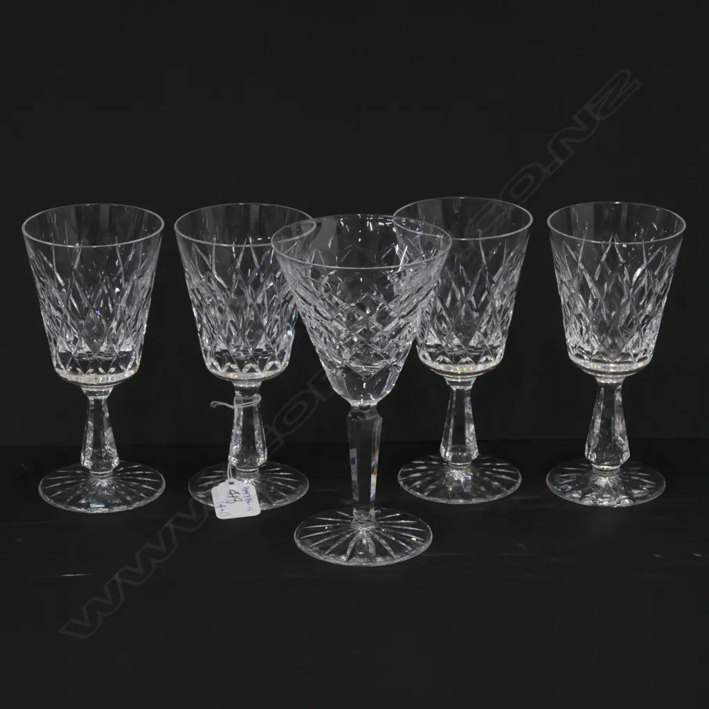 WATERFORD CRYSTAL STEMMED GLASSES 4 + 1  Image 1++