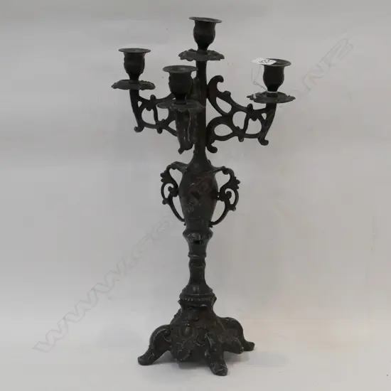 BAROQUE METAL CANDLESTICK (A/F) H. 435MM